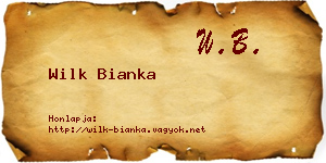 Wilk Bianka névjegykártya